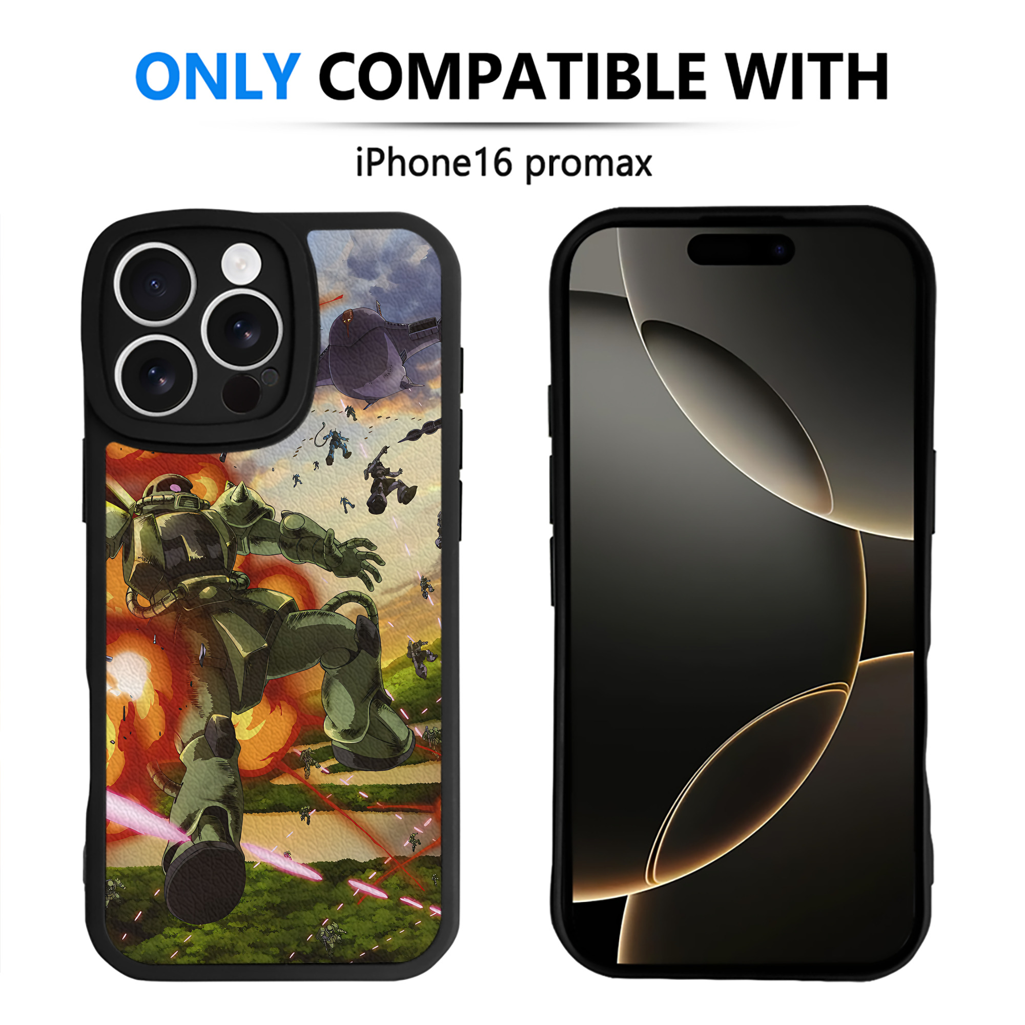 （画像用） 機動戦士ガンダム Mobile Suit Gundam 【iPhone 16シリーズ対応】シリコンスマホケース（レザー調） 材質：シリコン